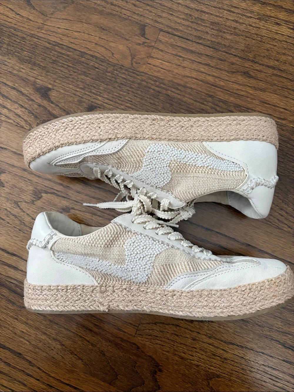 Dolce Vita Notice Beaded Lace-Up Low-Profile Espadrille Sneakers